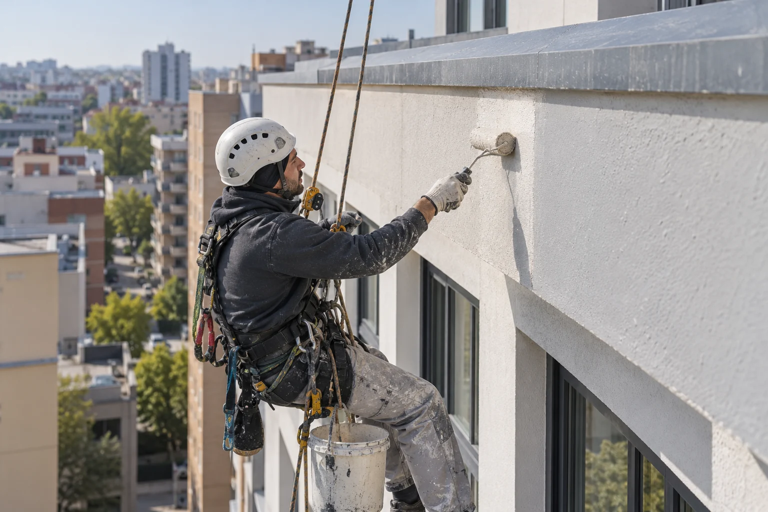 Impermeabilización de peto exterior en altura